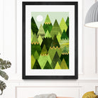 Forest Mountains by Elisabeth Fredriksson on GIANT ART - green mixed media