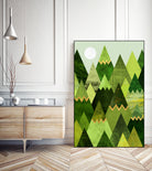 Forest Mountains by Elisabeth Fredriksson on GIANT ART - green mixed media