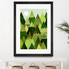 Forest Mountains by Elisabeth Fredriksson on GIANT ART - green mixed media