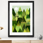 Forest Mountains by Elisabeth Fredriksson on GIANT ART - green mixed media