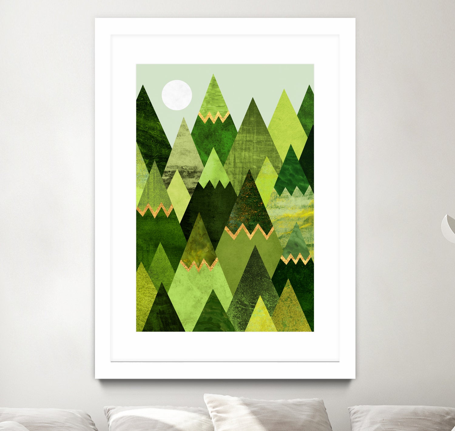 Forest Mountains by Elisabeth Fredriksson on GIANT ART - green mixed media