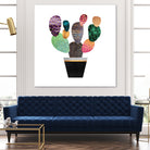 Pretty Cactus by Elisabeth Fredriksson on GIANT ART - blue mixed media