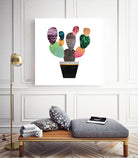 Pretty Cactus by Elisabeth Fredriksson on GIANT ART - blue mixed media