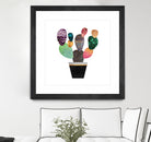 Pretty Cactus by Elisabeth Fredriksson on GIANT ART - blue mixed media