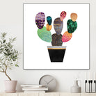 Pretty Cactus by Elisabeth Fredriksson on GIANT ART - blue mixed media