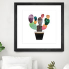 Pretty Cactus by Elisabeth Fredriksson on GIANT ART - blue mixed media