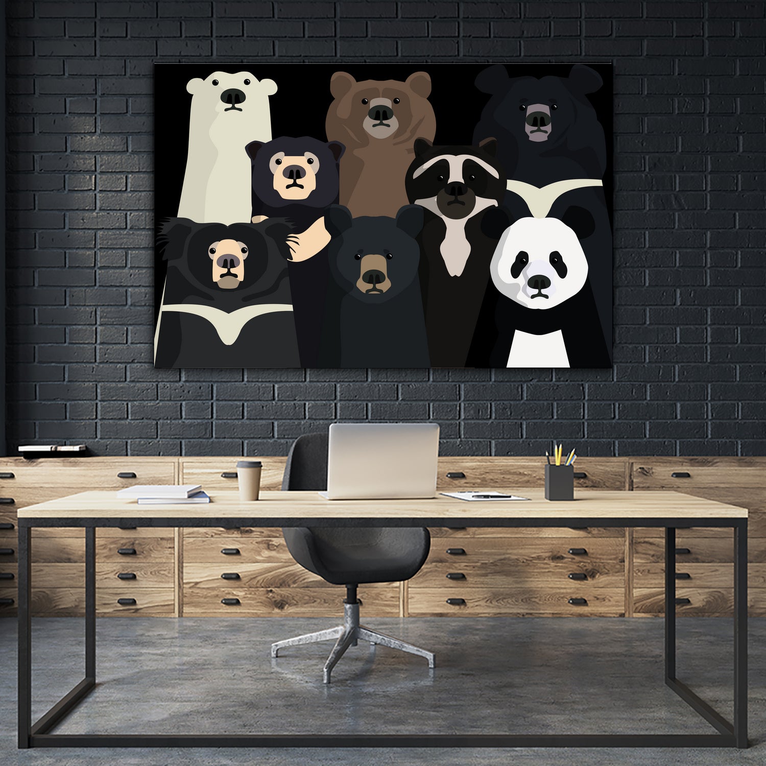 Bears of the world by Rodrigo Esparza-Salas on GIANT ART - white digital drawing