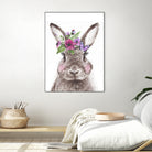 Bunny with flowers by Two Lips on GIANT ART - brown digital drawing