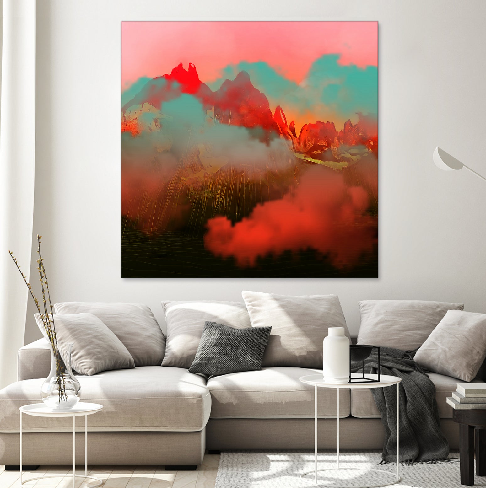 The Background World by Jamison Gish on GIANT ART - orange digital painting