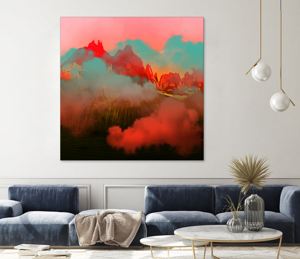 The Background World by Jamison Gish on GIANT ART - orange digital painting