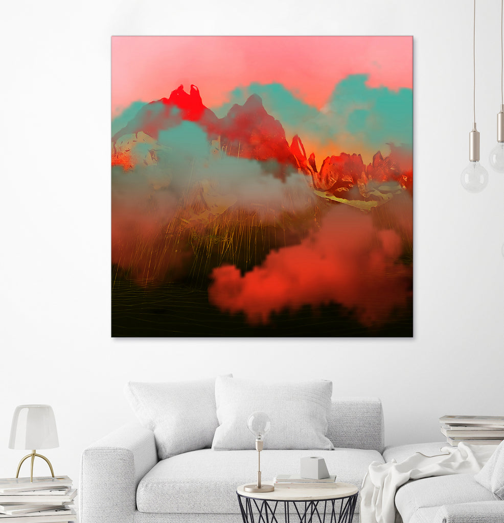 The Background World by Jamison Gish on GIANT ART - orange digital painting