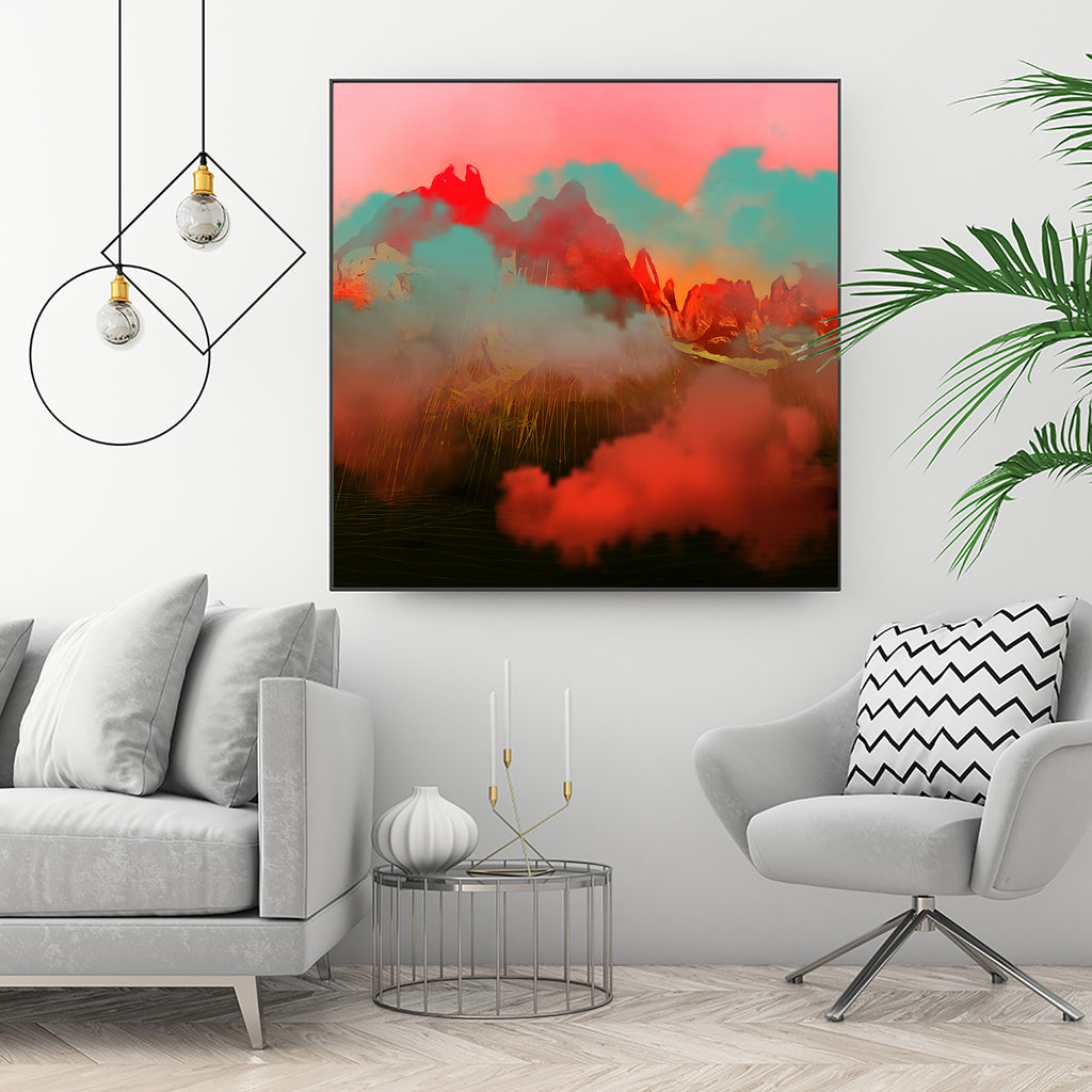 The Background World by Jamison Gish on GIANT ART - orange digital painting