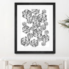 Hexagon by Emi Dimitrova on GIANT ART - white digital drawing