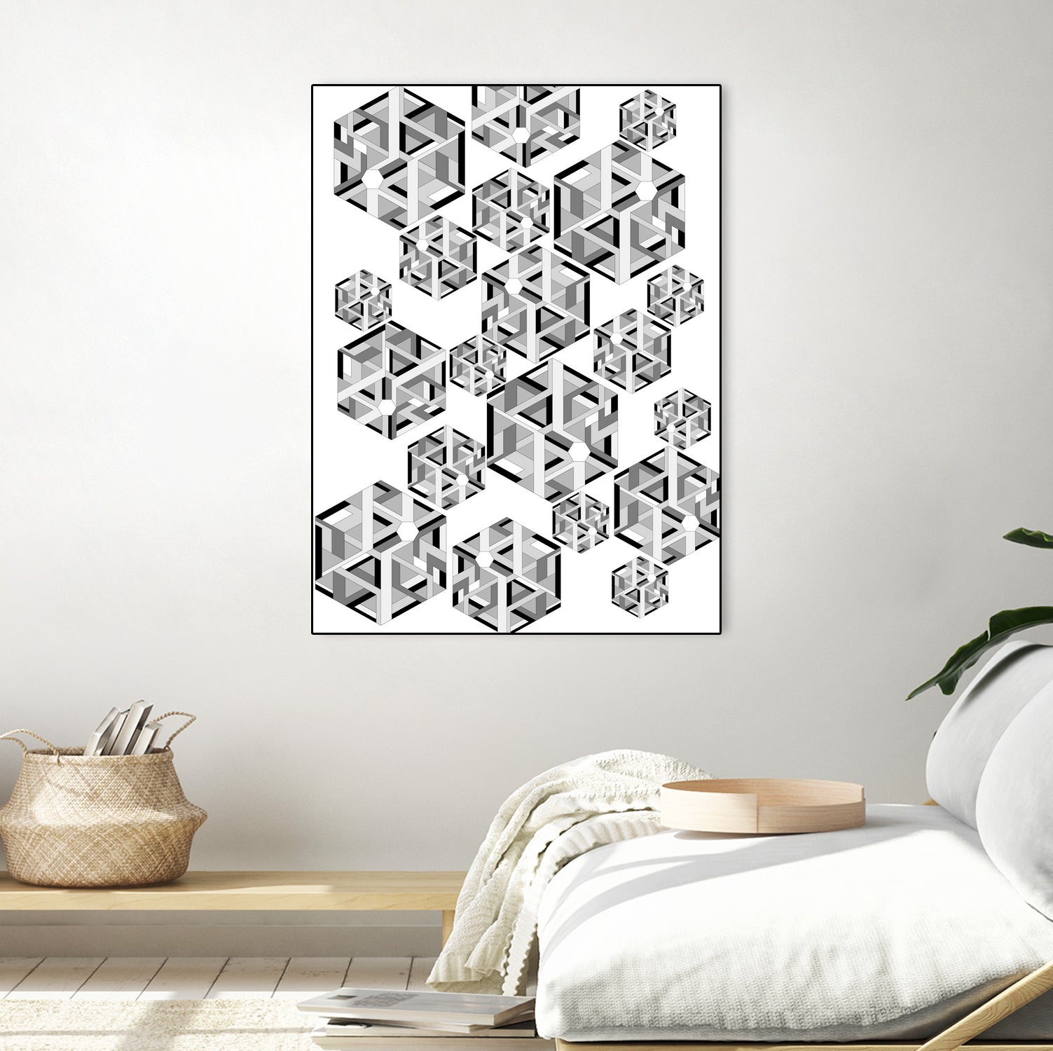 Hexagon by Emi Dimitrova on GIANT ART - white digital drawing