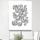 Hexagon by Emi Dimitrova on GIANT ART - white digital drawing