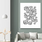 Hexagon by Emi Dimitrova on GIANT ART - white digital drawing