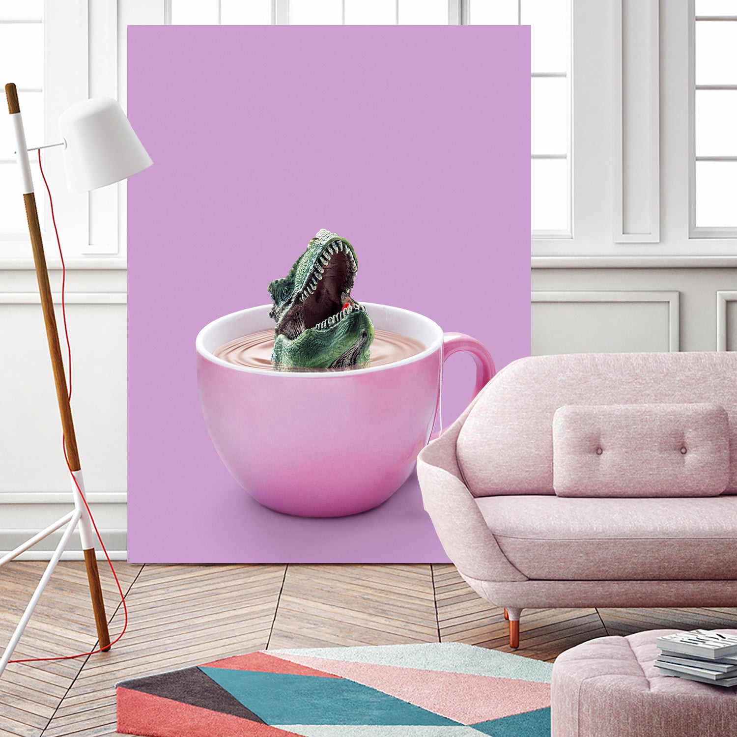 TEA-REX by Jonas Loose on GIANT ART - pink photo manipulation