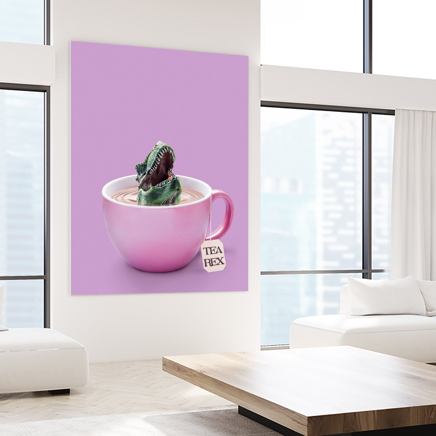 TEA-REX by Jonas Loose on GIANT ART - pink photo manipulation