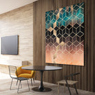 Ombre Dream Cubes by Elisabeth Fredriksson on GIANT ART - orange digital painting