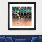 Ombre Dream Cubes by Elisabeth Fredriksson on GIANT ART - orange digital painting