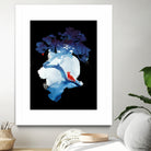 The last apple tree by Robert Farkas on GIANT ART - blue digital painting