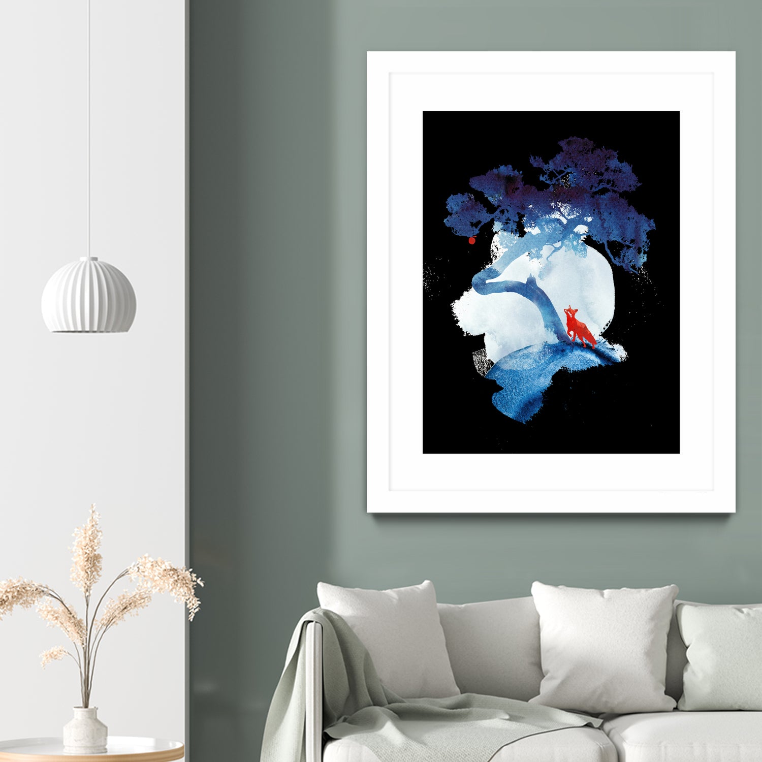 The last apple tree by Robert Farkas on GIANT ART - blue digital painting