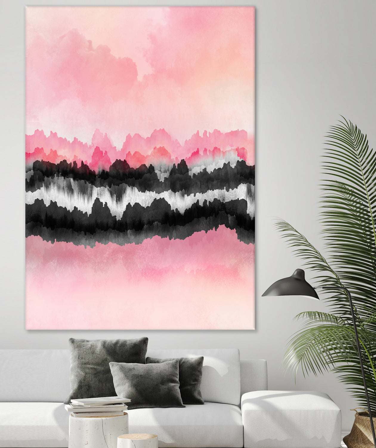 Pink Mountains by Elisabeth Fredriksson on GIANT ART - pink digital painting