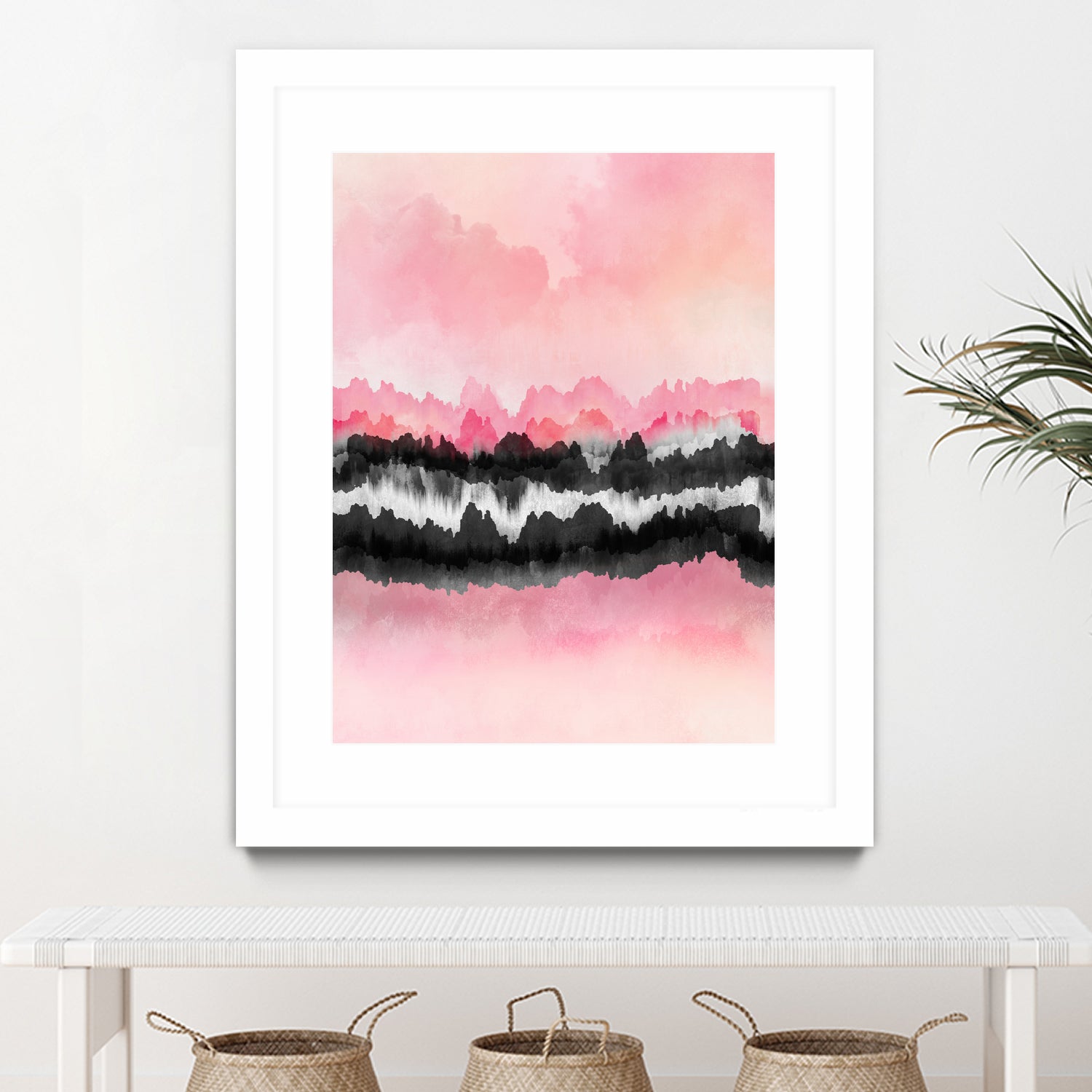 Pink Mountains by Elisabeth Fredriksson on GIANT ART - pink digital painting