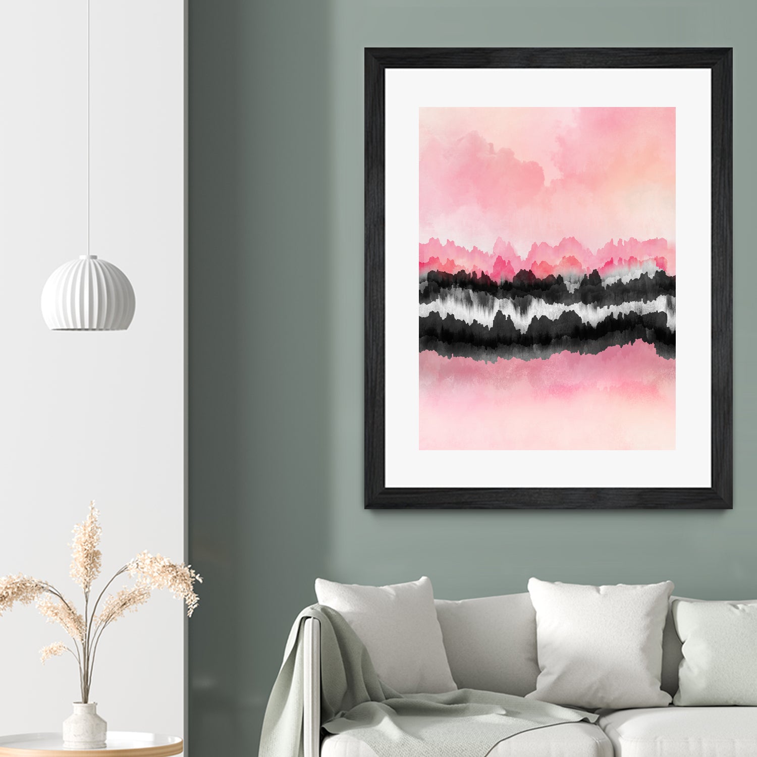 Pink Mountains by Elisabeth Fredriksson on GIANT ART - pink digital painting