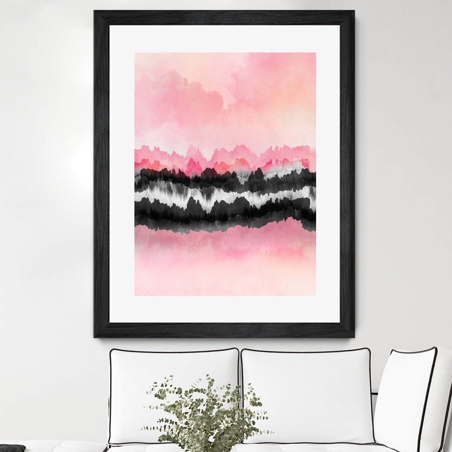 Pink Mountains by Elisabeth Fredriksson on GIANT ART - pink digital painting