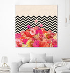 Chevron Flora II by Bianca Green on GIANT ART - red photo illustration