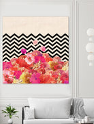 Chevron Flora II by Bianca Green on GIANT ART - red photo illustration