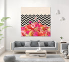 Chevron Flora II by Bianca Green on GIANT ART - red photo illustration