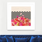 Chevron Flora II by Bianca Green on GIANT ART - red photo illustration