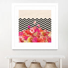 Chevron Flora II by Bianca Green on GIANT ART - red photo illustration