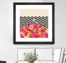 Chevron Flora II by Bianca Green on GIANT ART - red photo illustration