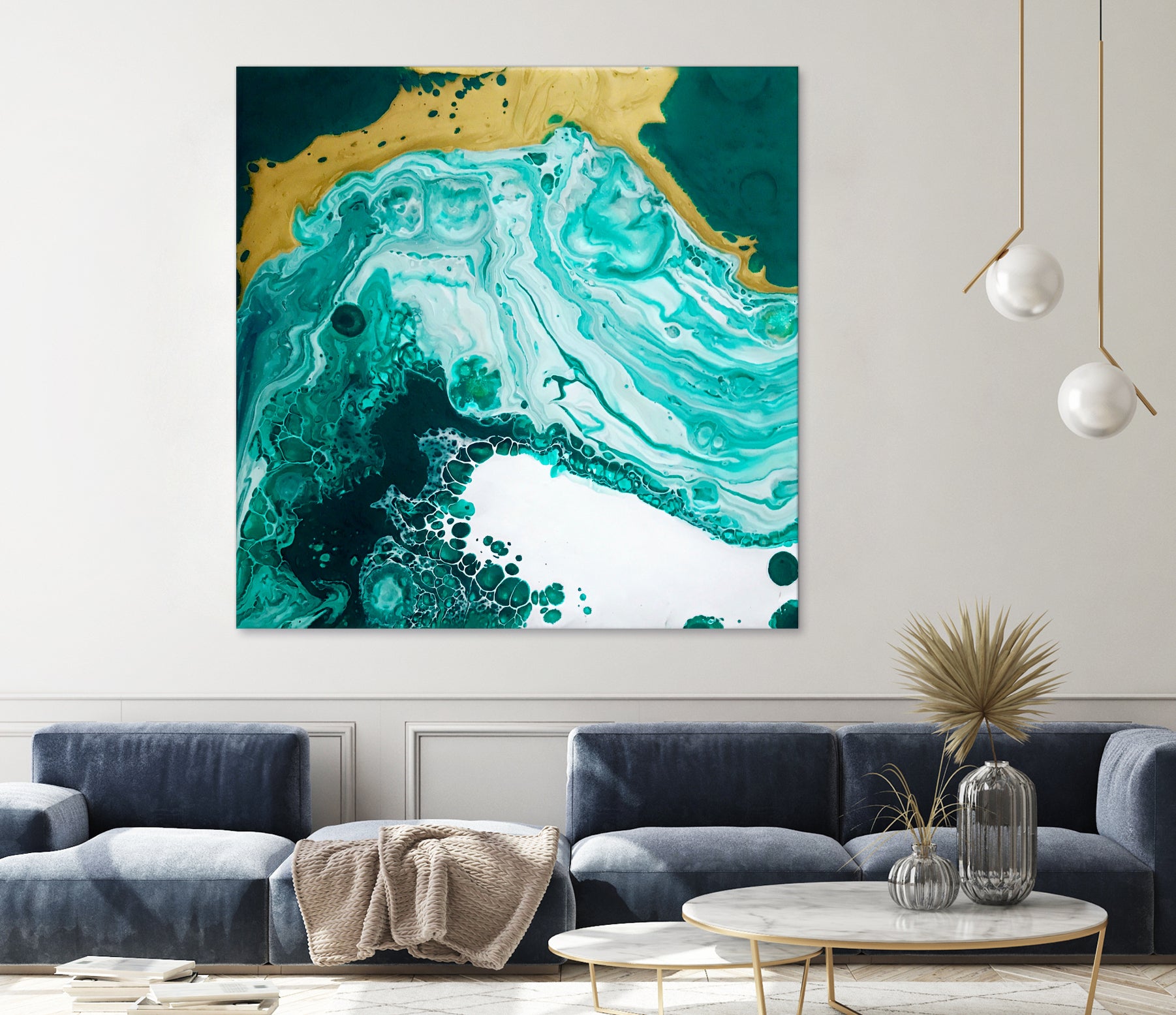 Emerald Coast by L. Renee Jones on GIANT ART - green mixed media