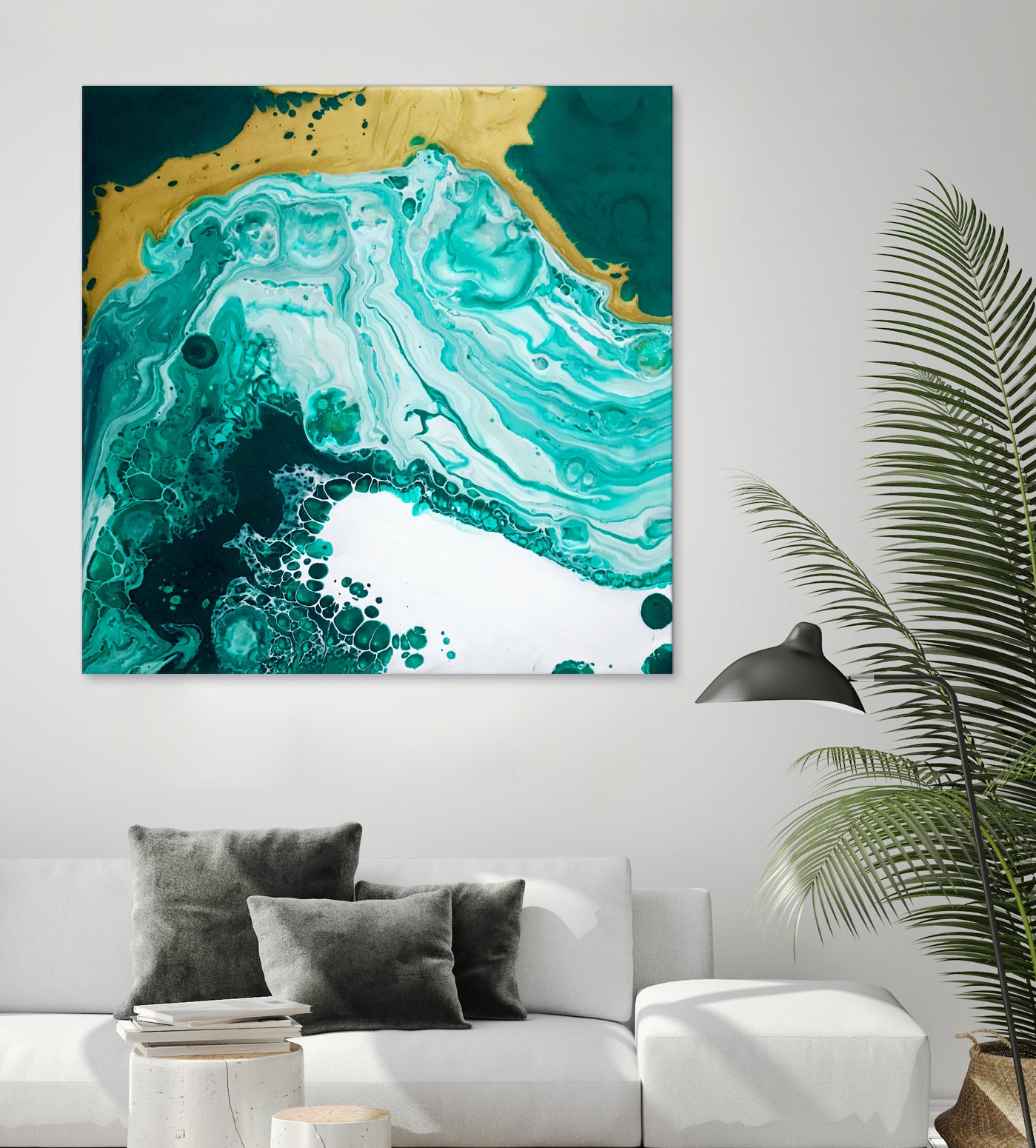 Emerald Coast by L. Renee Jones on GIANT ART - green mixed media