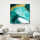 Emerald Coast by L. Renee Jones on GIANT ART - green mixed media