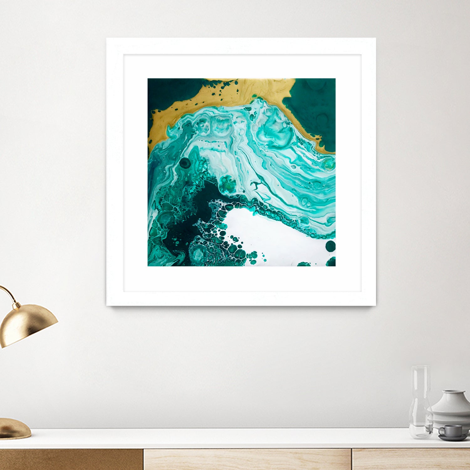 Emerald Coast by L. Renee Jones on GIANT ART - green mixed media