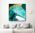 Emerald Coast by L. Renee Jones on GIANT ART - green mixed media