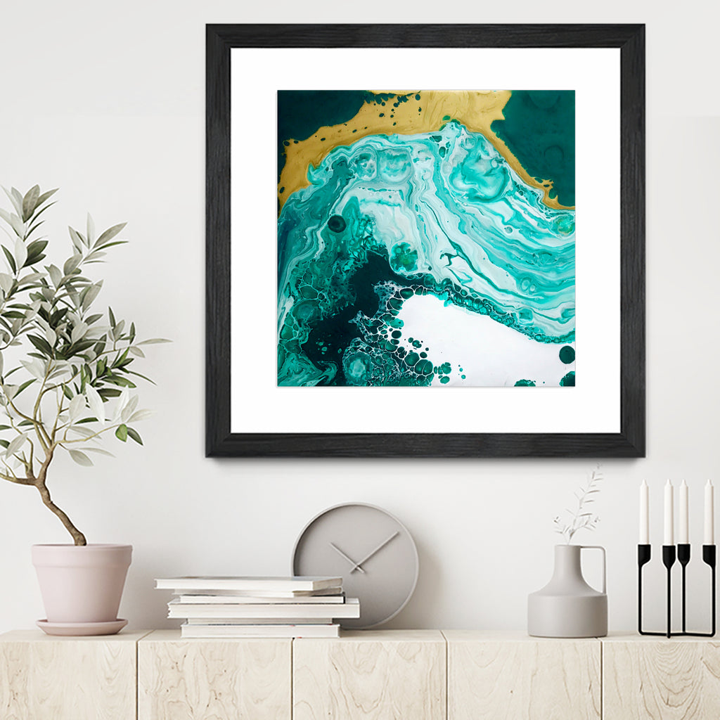 Emerald Coast by L. Renee Jones on GIANT ART - green mixed media