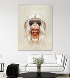 The Great White Angry Monkey by Lukáš Brežák on GIANT ART - white digital painting