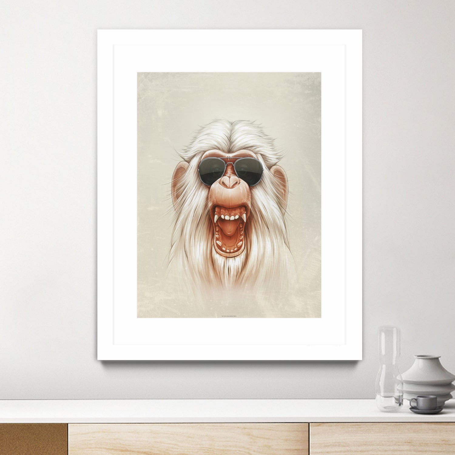 The Great White Angry Monkey by Lukáš Brežák on GIANT ART - white digital painting