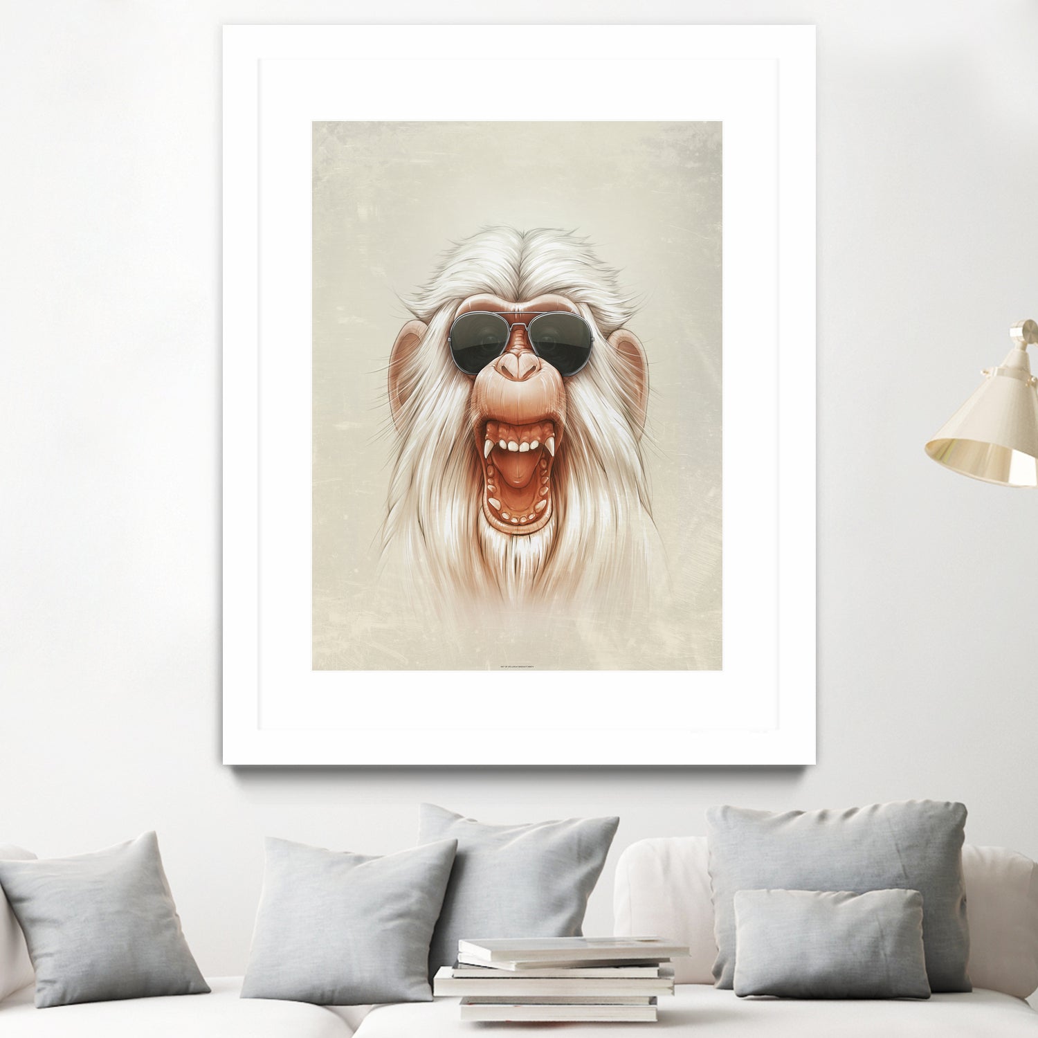 The Great White Angry Monkey by Lukáš Brežák on GIANT ART - white digital painting