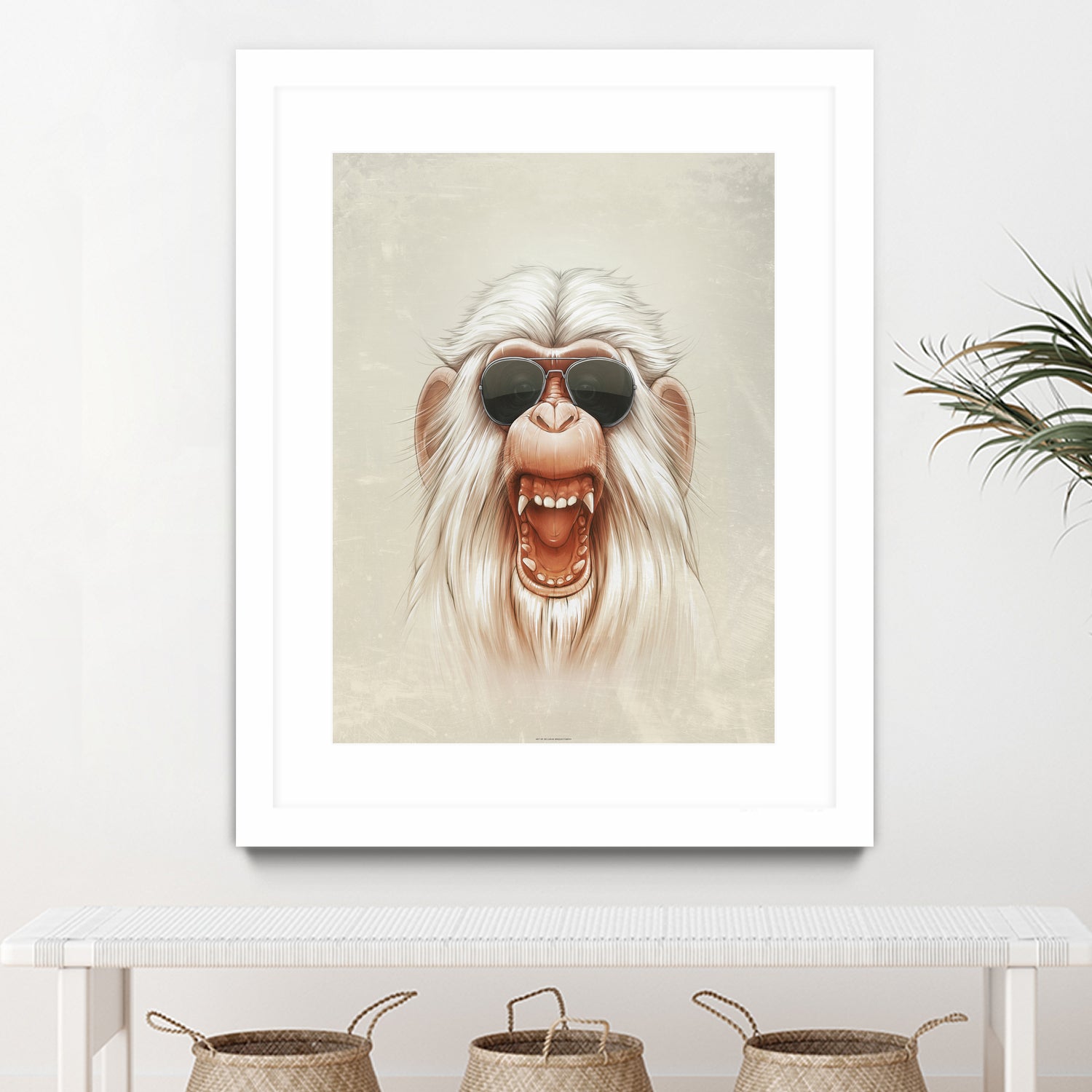 The Great White Angry Monkey by Lukáš Brežák on GIANT ART - white digital painting