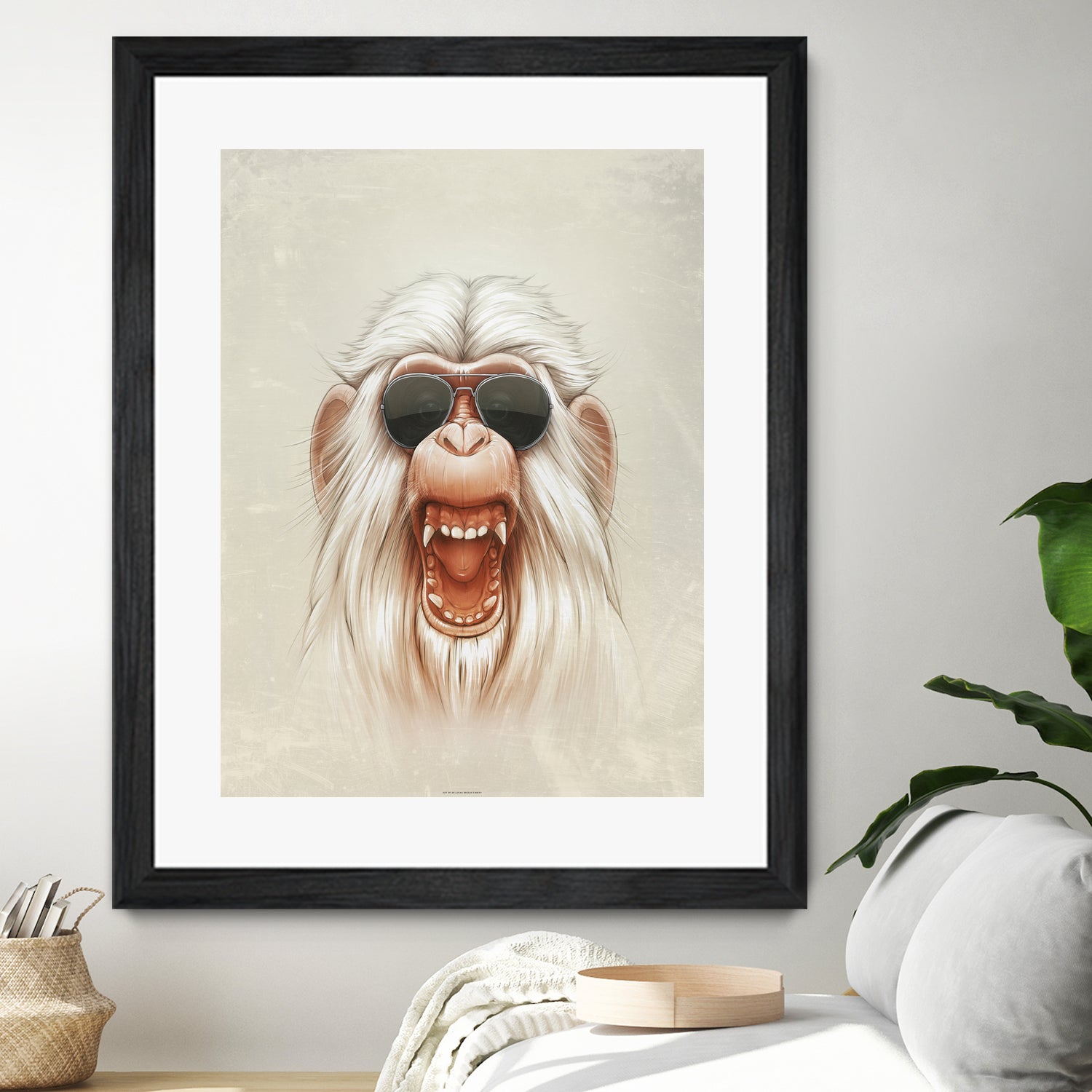 The Great White Angry Monkey by Lukáš Brežák on GIANT ART - white digital painting