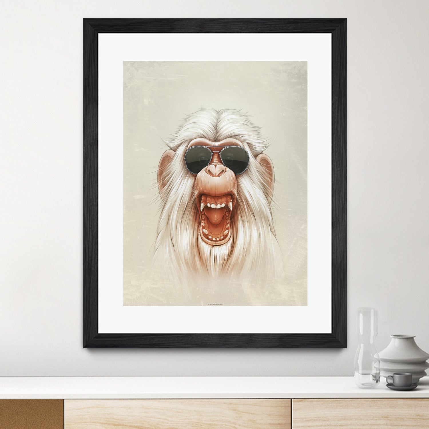 The Great White Angry Monkey by Lukáš Brežák on GIANT ART - white digital painting