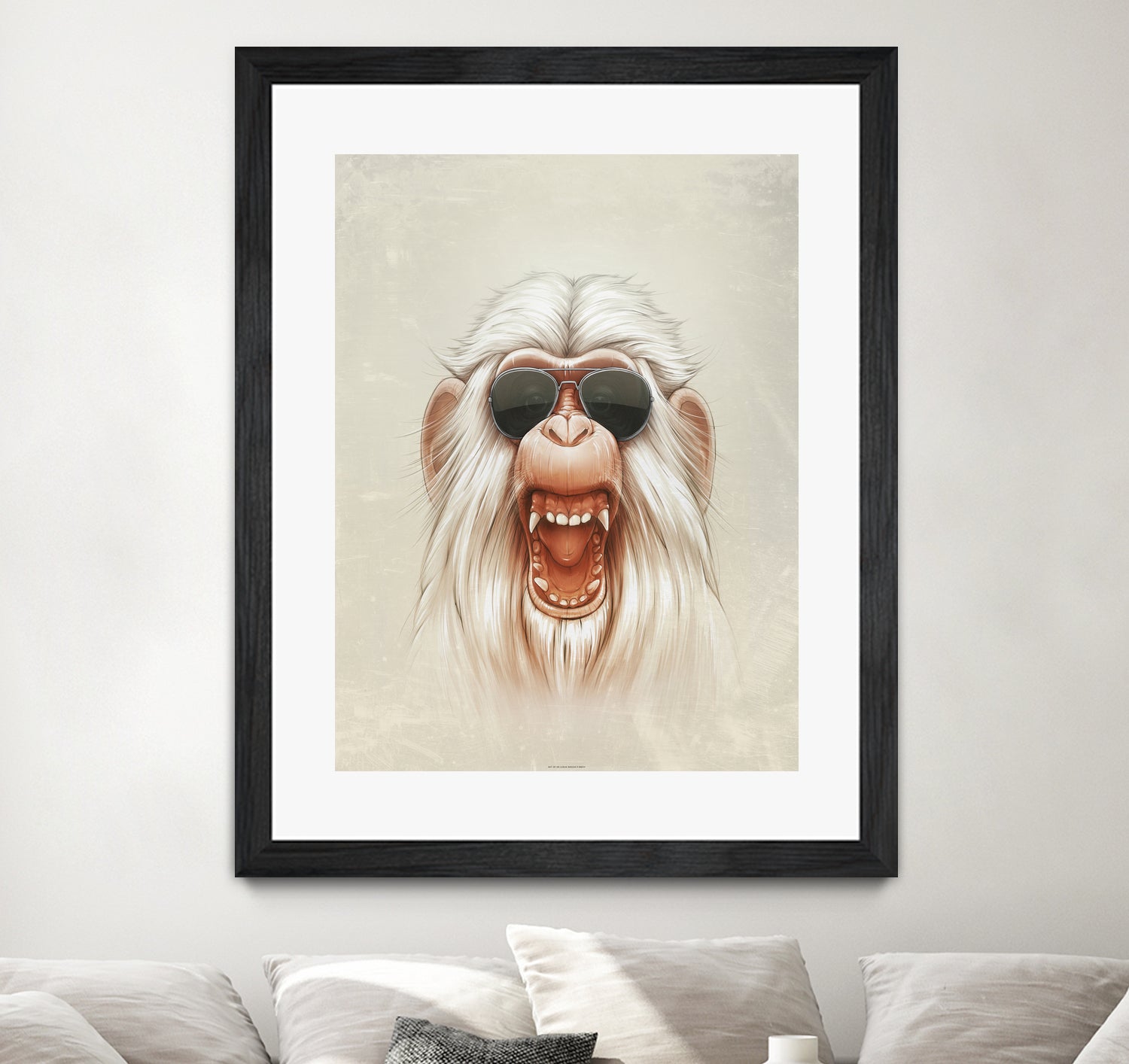 The Great White Angry Monkey by Lukáš Brežák on GIANT ART - white digital painting