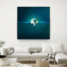 Astronaut Billards by Romina Lutz on GIANT ART - green digital painting